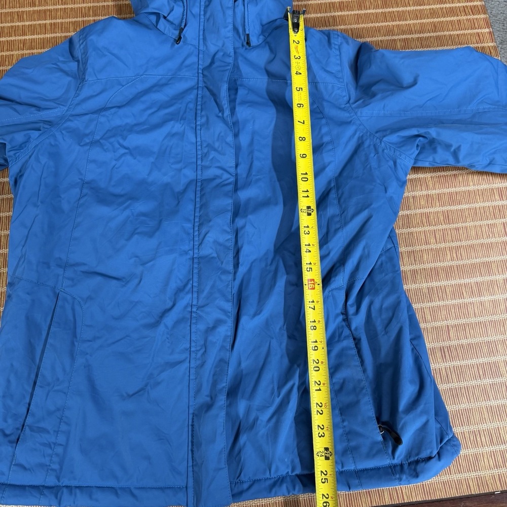 LL Bean Winter Warmer Coat Women Size Large Teal Fleece Lined Hooded Jacket - Picture 6 of 8